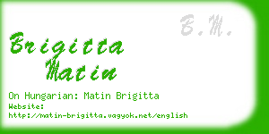 brigitta matin business card